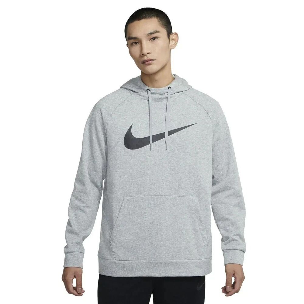 Nike Dri-FIT Men’s Training Hoodie Medium Gray Pullover Athletic Gym NWT 70$